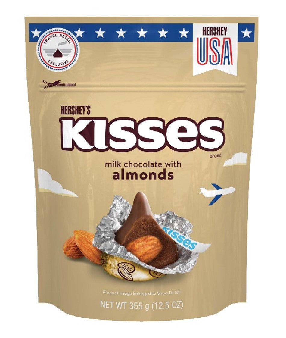HERSHEY'S KISSES Milk Chocolate With Almonds Pouch 