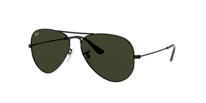 RAYBAN AVIATOR RB3025 BLACK, GREEN