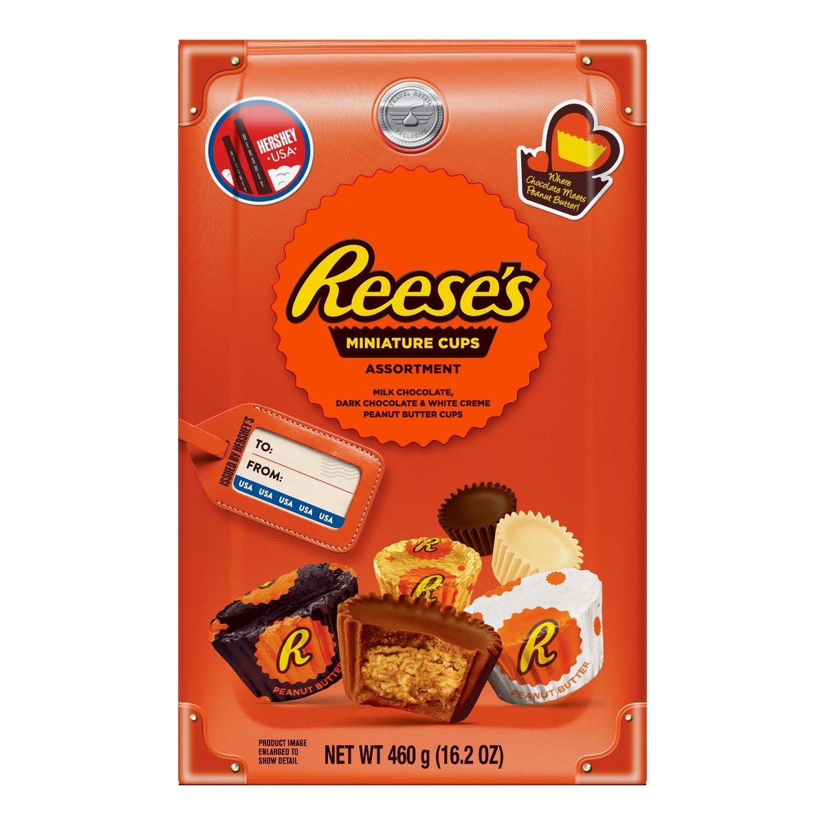 Reese's Milk Chocolate Peanut Butter Cups Miniatures Candy Assortment Box 460g