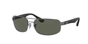 RAYBAN RB3445 GUNMETAL, DARK GREEN