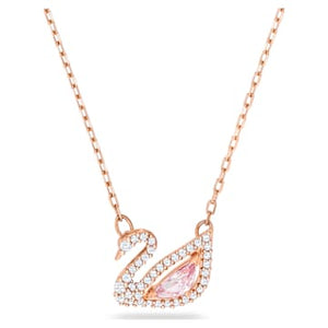 SELF SERVICE: SWAN:NECKLACE CZMO/ROSE GOLD