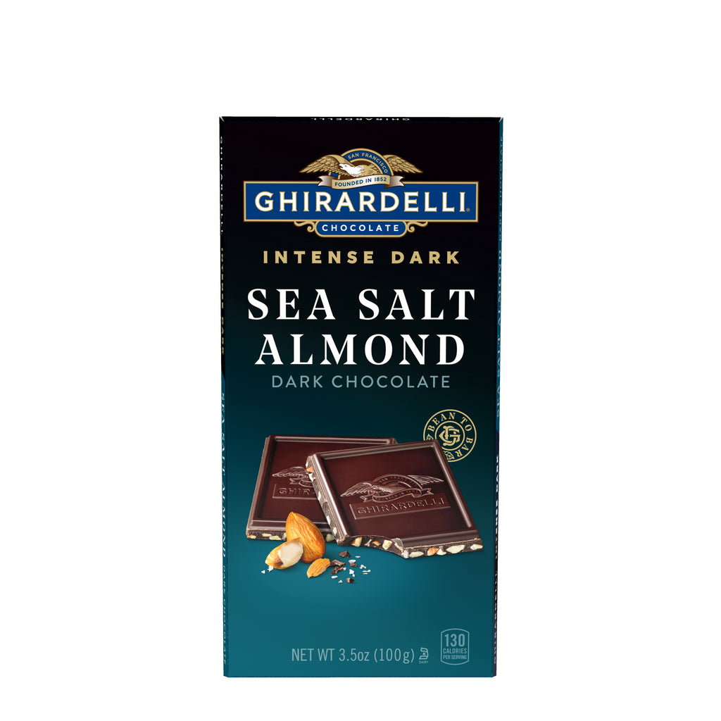Ghirardelli Sea Salt Almond Dark Chocolate Intense Dark Bar