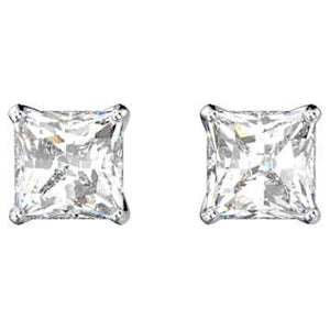 SELF SERVICE: STILLA: STUD EARRING CZWH/RHODIUM