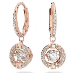 SELF SERVICE: UNA:EARRING DROP CZWH/CRY/ROSE GOLD