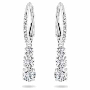 STILLA:EARRING DROP CZWH/RHODIUM