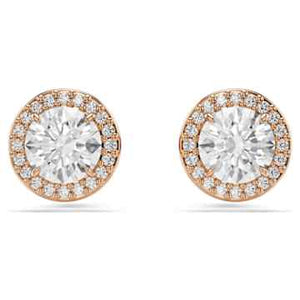 SELF SERVICE: UNA:EARRING STUD PAVE WHITE/ROSE GOLD
