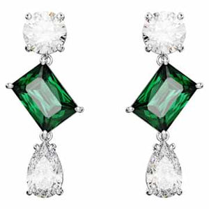 MESMERA:EARRING TRIO WHITE/RHODIUM