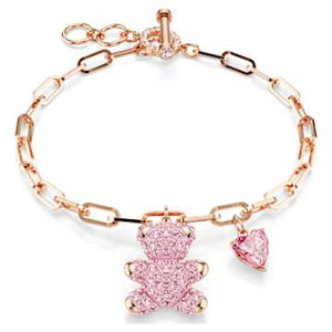 MP TEDDY:PENDANT HRT BEAR LROS/ROSE GOLD