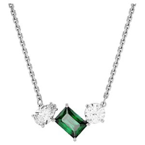 MESMERA:PEND GREEN WHITE/RHODIUM