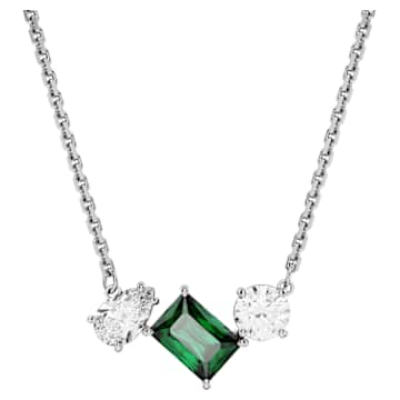 MESMERA:PEND GREEN WHITE/RHODIUM