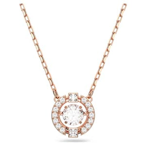 UNA:NECKLACE CZWH/CRY/ROSE GOLD