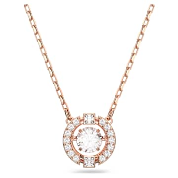 UNA:NECKLACE CZWH/CRY/ROSE GOLD