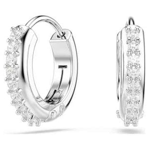 SELF SERVICE: MATRIX:EARRING MN HOOP WHITE/RHODIUM