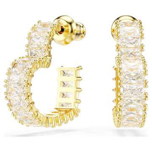 SELF SERVICE: MATRIX:EARRING HEART WHITE/GOLD
