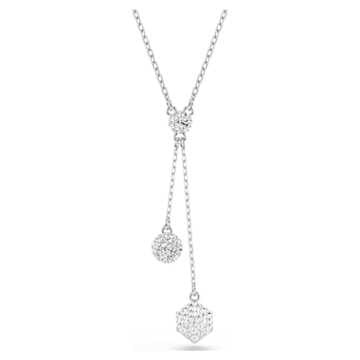 DEXTERA:PEND SPHERE & CUBE CRY/RHODIUM