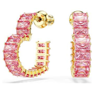 SELF SERVICE: MATRIX:EARRING HOOP HRT: PINK/GOLD