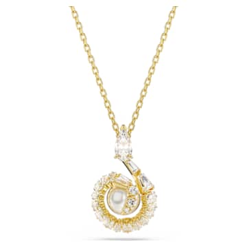 SNAKE:PEND WHITE/GOLD