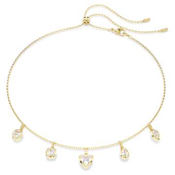 IMBER:NECKLACE DANGLING WHITE/GOLD