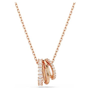 HYPERBOLA:PENDANT 3 ROW WHITE/ROSE GOLD