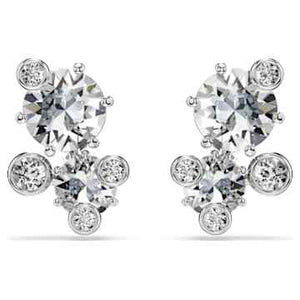 CONSTELLA:EARRING STUD CRY/RHODIUM