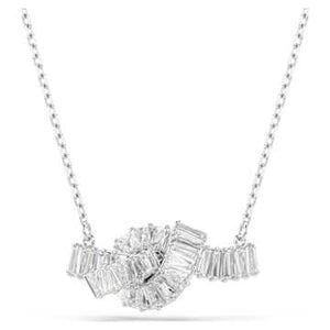 MATRIX:PENDANT KNOT WHI/RHODIUM