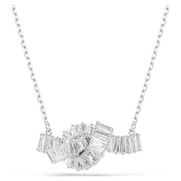MATRIX:PENDANT KNOT WHI/RHODIUM