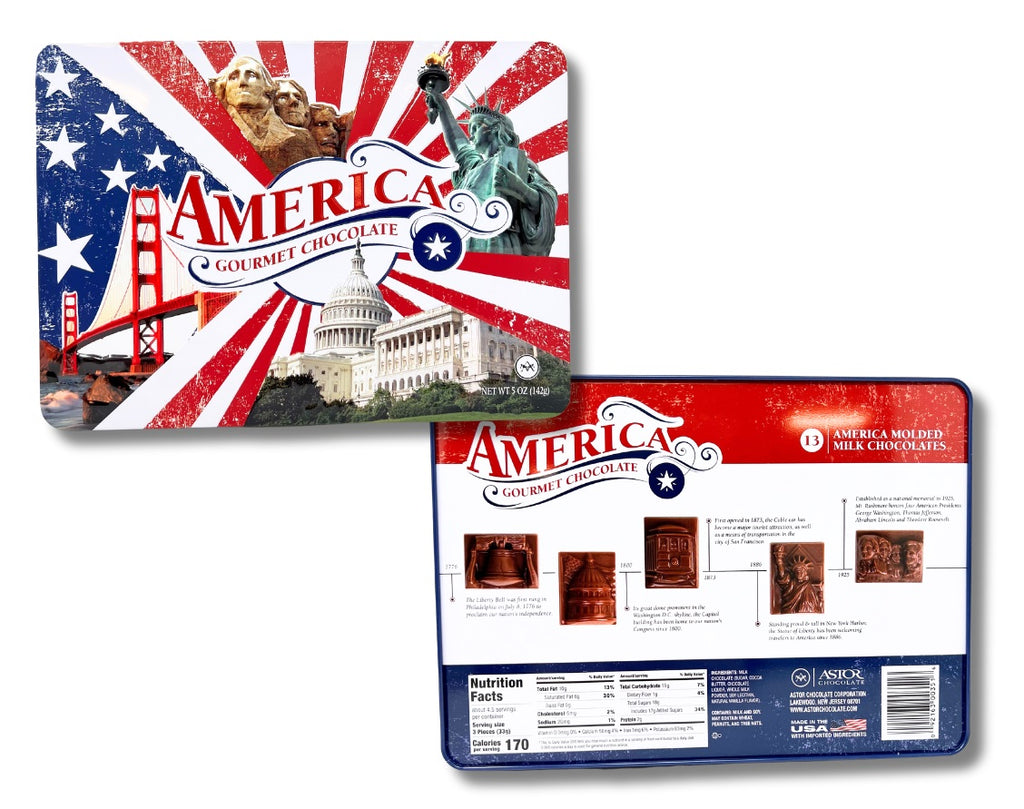 Americana Tin with Molded Milk Chocolate